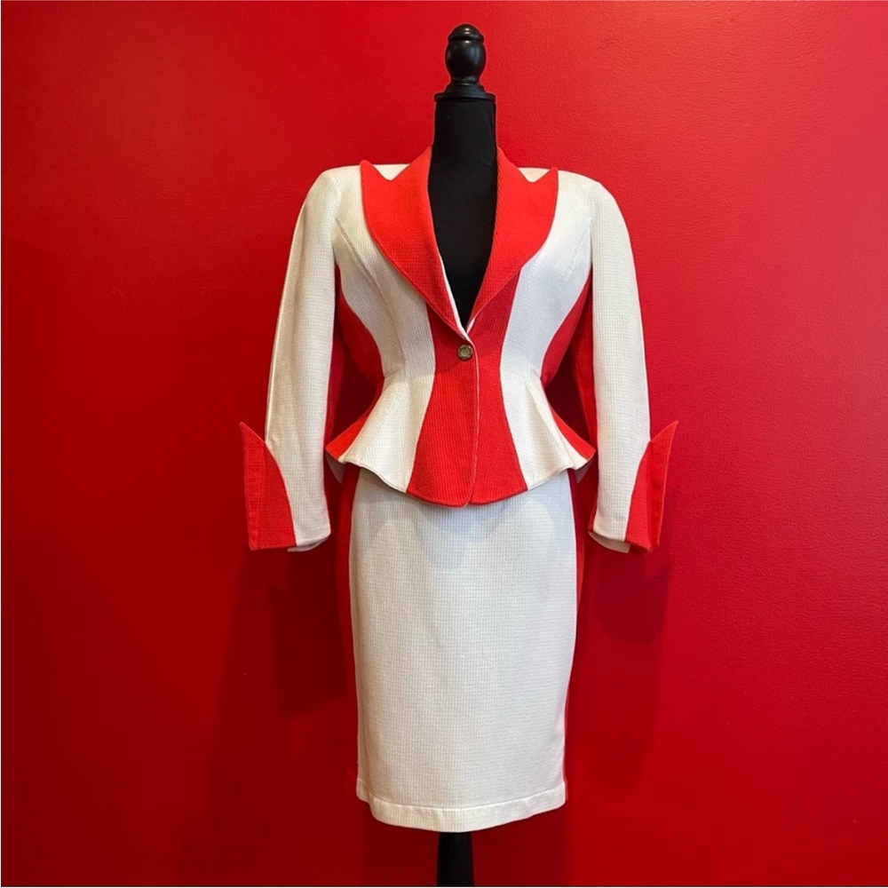 Thierry Mugler Red and White Ensemble